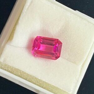 3.2 Carat Emerald Cut Natural RUBY - Loose Stone